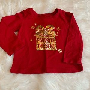 The Children’s Place Girls Christmas Holiday Shirt Size 18-24 Months